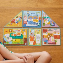 Moritoys My Dream House: 6 In 1 Puzzle ( 2-3-4-6-8-10 Parça Yapboz) ile Hayalindeki Evi Inşa Et