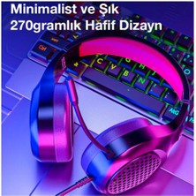 Coofbe Rgb Işıklı 2mt Kablolu Profesyonel Oyuncu Kulaklığı Laptop Ps4 5 Uyumlu Kafaüstü Kulaklık