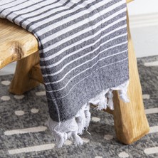 Homedius Pamuklu Peştamal Alagra Siyah 2'li Set