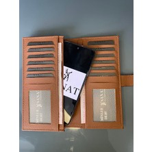 SANAT LEATHER Sl-Cr7 Vegan Deri Telefon Bölmeli Şık Cüzdan 18,5 cm x 9,5 cm Sanat Leather