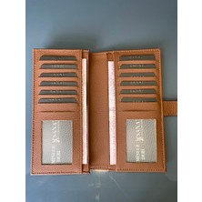 SANAT LEATHER Sl-Cr7 Vegan Deri Telefon Bölmeli Şık Cüzdan 18,5 cm x 9,5 cm Sanat Leather