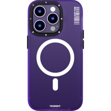 YoungKit iPhone 13 Pro Max Uyumlu Kılıf Magsafe Şarj Özellikli Youngkit Colored Sand Serisi Kapak