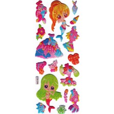 Limmy Sticker Kabartmalı Stiker Defter, Planlayıcı Etiket Denizkızı (CB388) 16X7 cm