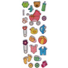 Limmy Sticker Kabartmalı Stiker Defter, Planlayıcı Sevimli Bebek IKONLARI(CB485) 16X7 cm