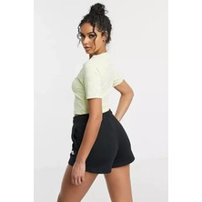 Nike Essantial Nsw Standart Kesim Siyah Kadın Günlük Stil Spor Şort