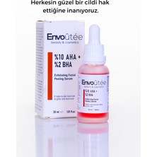 Envoûtée Beauty & Cosmetics Aha & Bha Canlandırıcı, Sivilce Karşıtı & Cilt Tonu Eşitleyici Kırmızı Peeling Cilt Serumu 30 ml  1,01 Fl.oz (Aha 10% + Bha 2%)