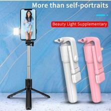 Junglee Bluetooth Lu LED Işıklı Selfie Çubuğu Uzaktan Kumandalı Yatay ve Dikey Kullanabilme Özçekim Tripod