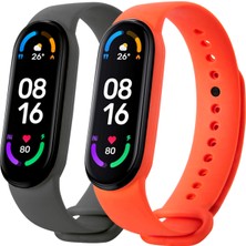 Hoffice Xiaomi Mi Band 5 ve Mi Band 6 Uyumlu Yüksek Kalite Silikon Kordon