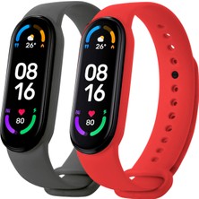 Hoffice Xiaomi Mi Band 5 ve Mi Band 6 Uyumlu Yüksek Kalite Silikon Kordon