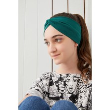 Babygiz Hürrem Yeşili Çocuk Genç Bandana Saç Bandı Ekstra Yumuşak Esnek Doğal %100 Pamuklu Penye