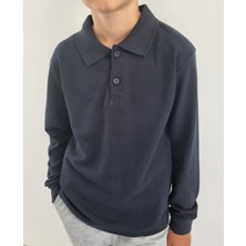 Zeydan Kids Uzun Kollu ,%100 Pamuk , Okul ve Günlük Kullanım Için Polo Yaka  Tshirt