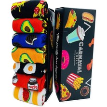 Carnaval Socks Carnaval Renkli Tasarım Çorap Set 1027 7'li Pamuk İpliğinden Dokunmuş Kadın Çoraplar