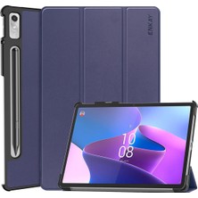 Enkay Lenovo Tab P11 Pro Gen 2 Lenovo Tab P11 Pro Gen2 11.2 Inch 2022 Için Deri Tablet Kılıfı - Koyu Mavi (Yurt Dışından)