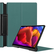 Puluz Lenovo Yoga Pad Pro 13 Inch Yf K606F Için Deri Tablet Kılıfı - Koyu Yeşil (Yurt Dışından)