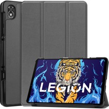 Puluz Lenovo Legion Y700 Için Deri Tablet Kılıfı - Gri (Yurt Dışından)