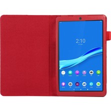 Puluz Lenovo Tab M8 4th Gen Için Deri Tablet Kılıfı - Kırmızı (Yurt Dışından)