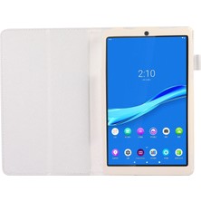 Puluz Lenovo Tab M8 4th Gen Için Deri Tablet Kılıfı - Beyaz (Yurt Dışından)