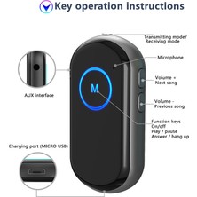 Puluz BR01 Car Bluetooth 5.0 Wireses Ses Alıcı Verici - Siyah (Yurt Dışından)