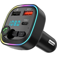 Puluz P4-Qc3.0 Araba Mp3 Bluetooth Oynatıcı Araba Fm Verici - Siyah (Yurt Dışından)