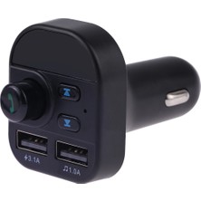 Puluz 805E Çift USB Şarj Bluetooth Fm Verici - Siyah (Yurt Dışından)