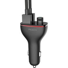 Rock Rock B300 Wiress Bluetooth Araç Şarj Cihazı - Siyah (Yurt Dışından)