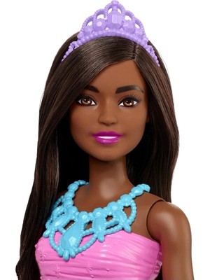 Barbie Dreamtopia Prenses Kız Çocuklar İçin Renkli Saten Elbise ve Taçlı Bebek