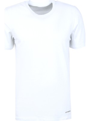 Blackspade Yuvarlak Yaka Düz Beyaz Erkek T-Shirt 9638