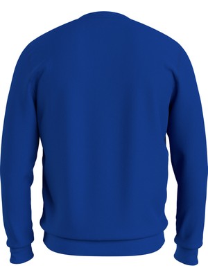 Tommy Hilfiger Bisiklet Yaka Mavi Erkek Sweatshırt MW0MW11596C66