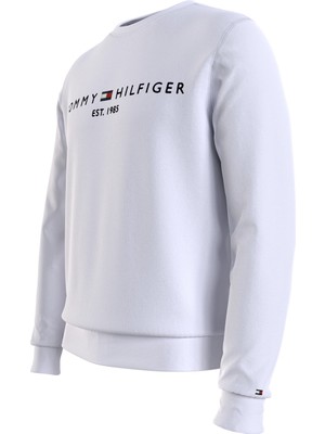 Tommy Hilfiger Bisiklet Yaka Beyaz Erkek Sweatshırt MW0MW11596YBR