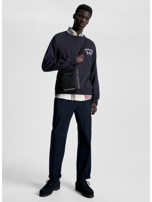 Tommy Hilfiger Bisiklet Yaka Mavi Erkek Sweatshırt MW0MW31509DW5