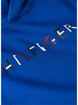 Tommy Hilfiger Kapüşon Yaka Mavi Erkek Sweatshırt MW0MW32014C66