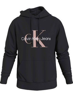 Calvin Klein Jeans Kapüşon Yaka Siyah Erkek Sweatshırt J30J320805BEH