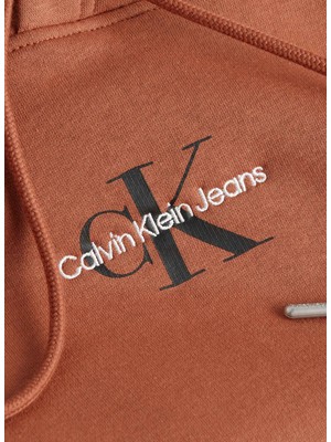 Calvin Klein Jeans Kapüşon Yaka Kahve Erkek Sweatshırt J30J323749GAN