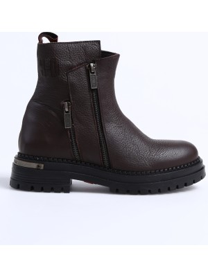 Harley Davidson Deri Kahve Kadın Bot 026Z100039