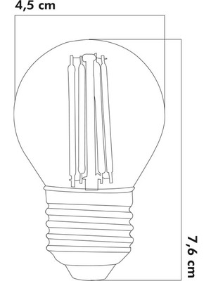 E27 LED FİLAMANLI RUSTIK AMPUL G45 OPAL CAM 6W 3000k Gün Işığı ERD-239