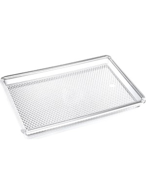 abnturk 4 Adet 33X22CM Dünyanın En Sağlam Şeffaf Tepsisi Kırılmaz Ev-Pastahane-Otel Vip Kalite En Şık Sunum