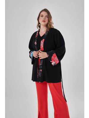 Mizalle Desen Garnili Kimono