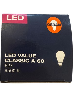 Osram 8.5W (60W) Beyaz Işık E27 Duylu Klasik LED Ampul (5 Adet)