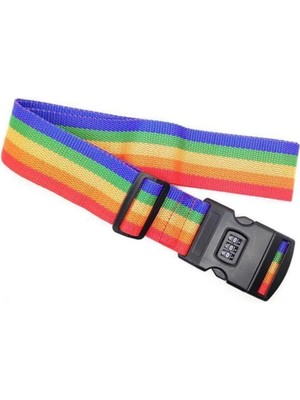 Çantachım Şifreli Kilitli Renkli Valiz Kemeri