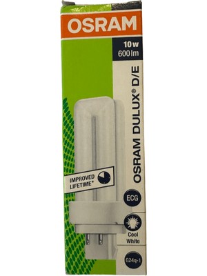 Osram Dulux D/e 10W 840 4000K Gün Işığı 4 Pinli G24Q-1 Duylu