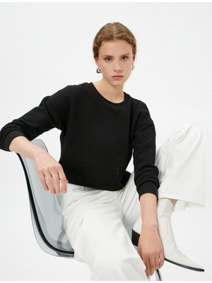 Koton Ajurlu Crop Kazak Relax Fit