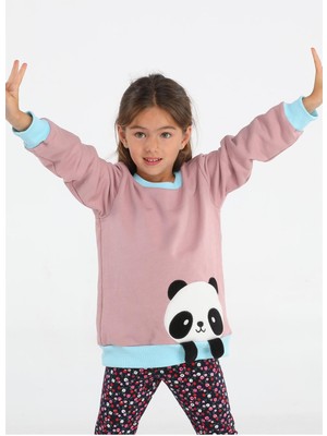 Casabony Panda Gülkurusu Kız Çocuk Sweatshirt