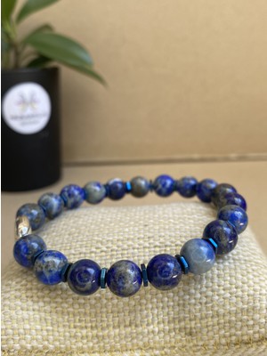 Humayla Lapis Lazuli Doğal Taş Bileklik 8mm Mühürlü