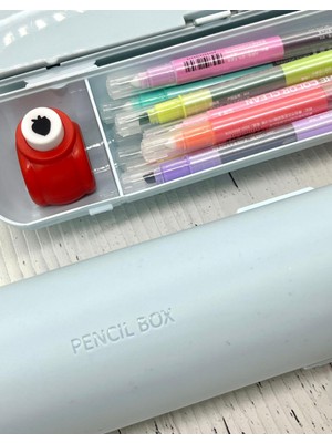 Kağıt Gemi Dükkan Oval Sert Kapaklı Mavi Kalem Kutu / Çanta / Pencil Box / Düzenleyici