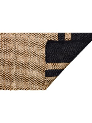 Eko Halı Echo ECH07 Natural Black El Dokuma Doğal Hasır Jüt Halı Kilim