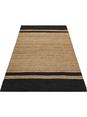 Eko Halı Echo ECH07 Natural Black El Dokuma Doğal Hasır Jüt Halı Kilim