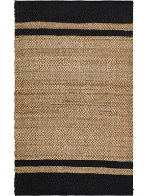 Eko Halı Echo ECH07 Natural Black El Dokuma Doğal Hasır Jüt Halı Kilim