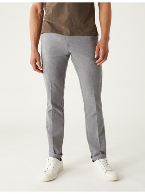 Marks & Spencer Slim Fit Dokulu Chino Pantolon