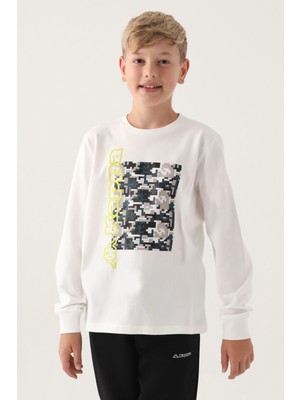 Kappa Erkek Çocuk Sweatshırt Krem