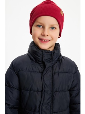 Bordo Erkek Bebek Çocuk Trend Style Şapka Bere Rahat %100 Pamuklu Kaşkorse